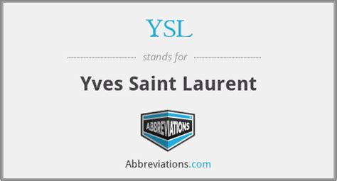 what does the y in ysl stand for|y in YSL crossword.